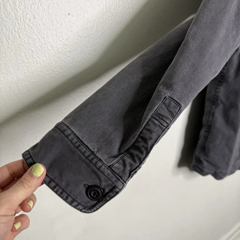 Faherty Stretch Gray Blanket Lined CPO Shirt Jacket Workwear Men's Small